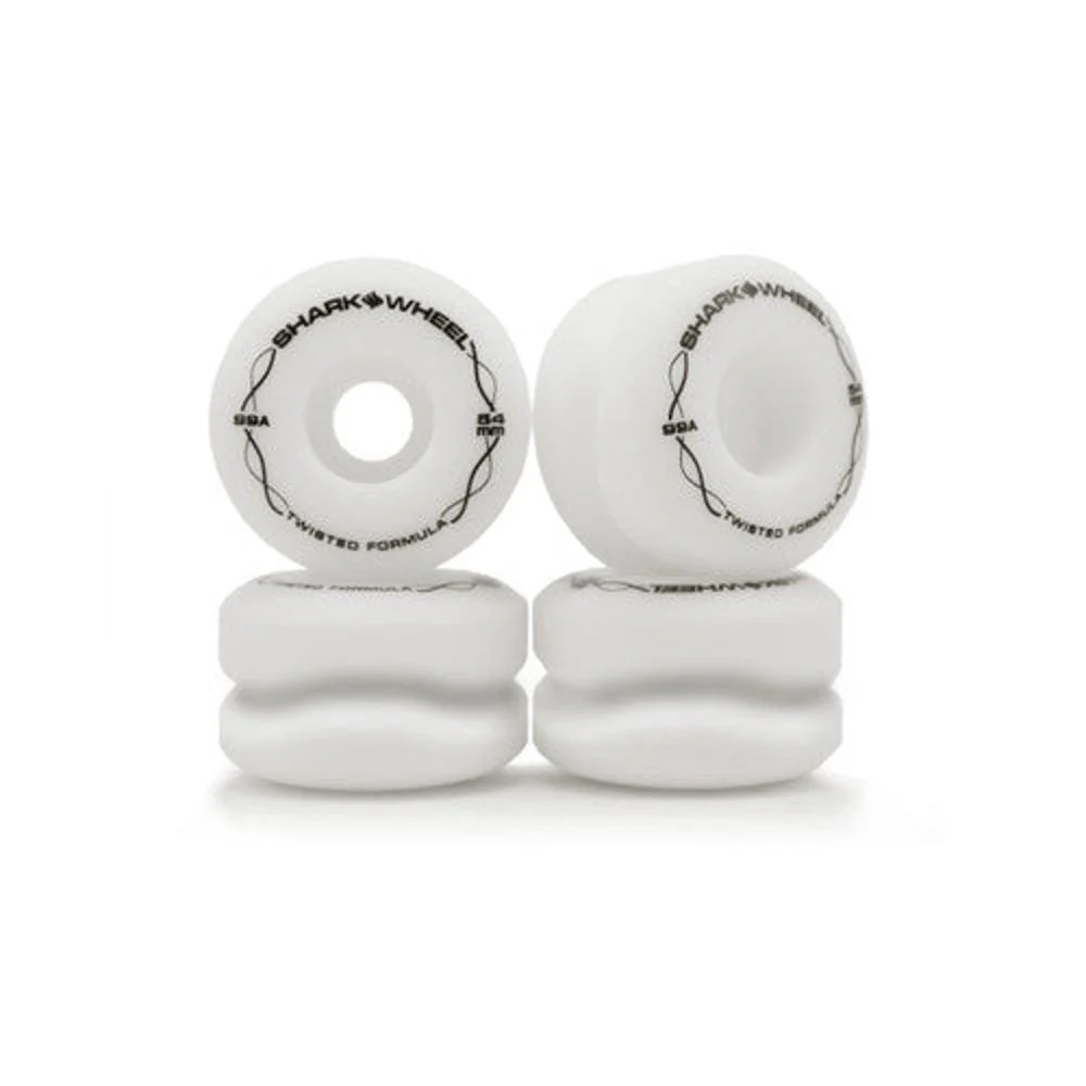 Shark Wheel Twisted 54mm/99a White Skateboard Wheels