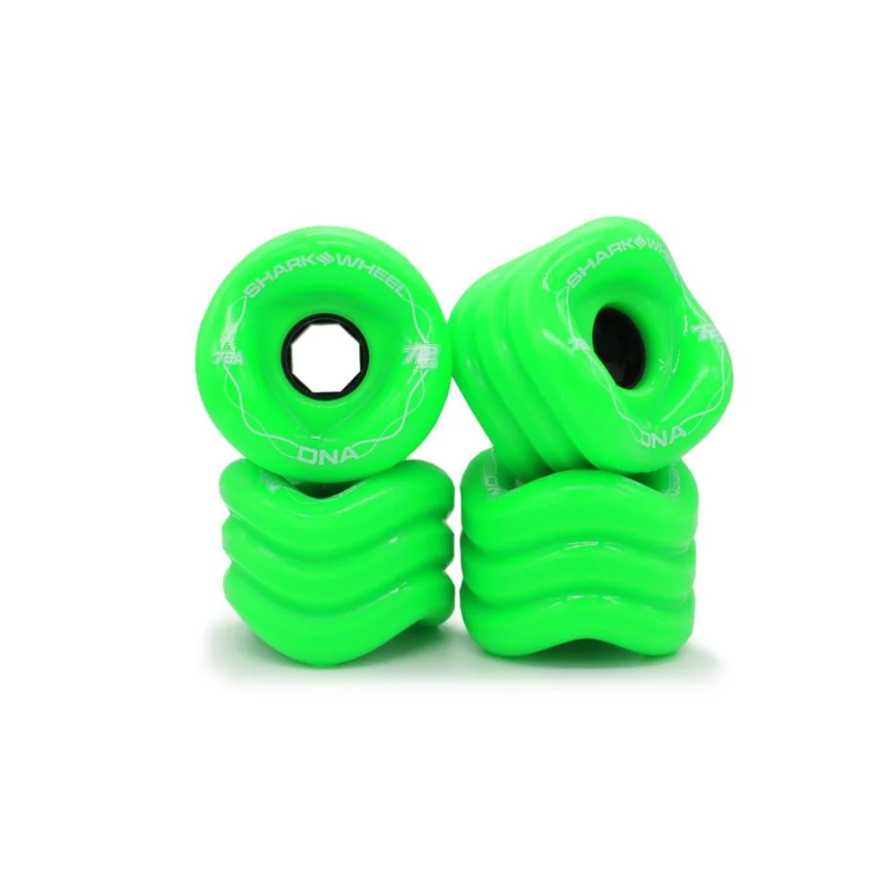 Shark Wheel Gecko Green Longboard 72MM, 78A DNA Wheels