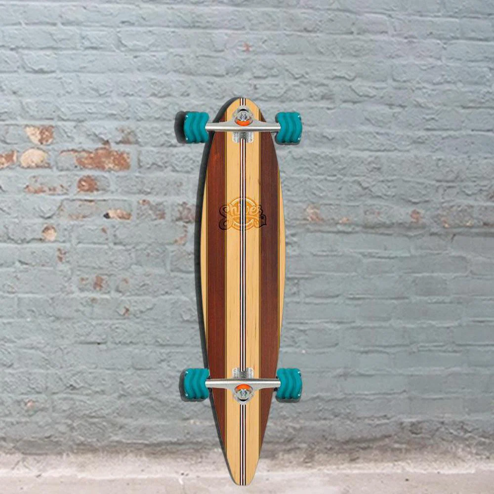 Shiver Timber Pintail Longboard 38" with Shark Wheels