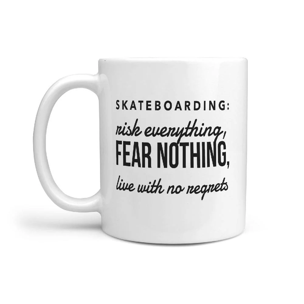 Skateboarding Risk Everything, Fear Nothing.. Coffee Mug - Image 2