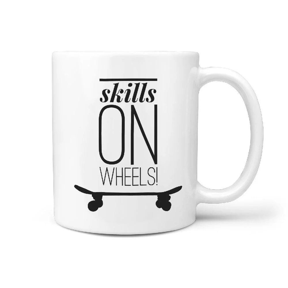 Skills On Wheels - Mug Gift for Skateboarder