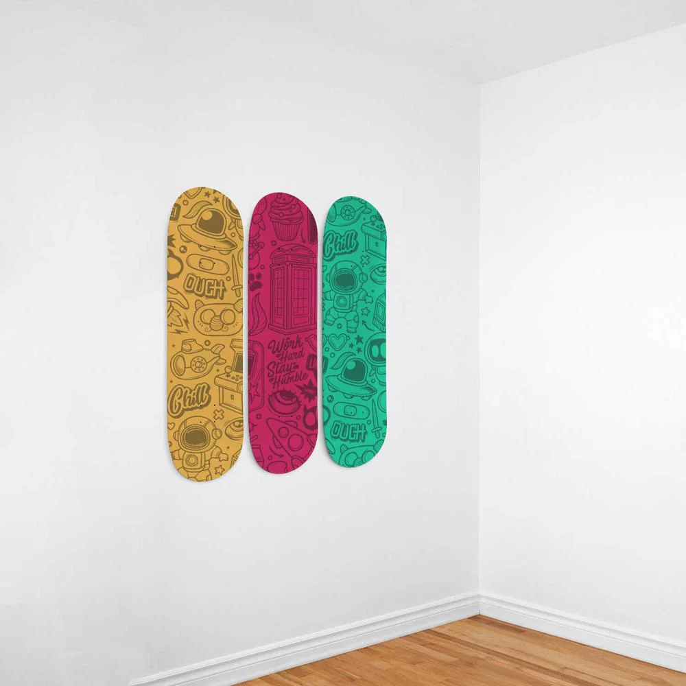 Space Doodle Skateboard Wall Art - Image 3