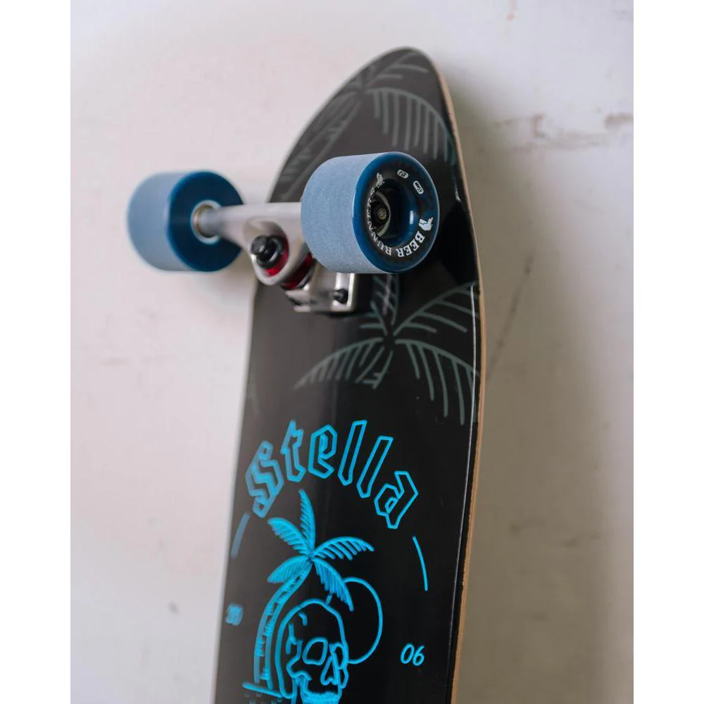 Stella Beer Runner Skull Island in Blue 29" Cruiser Longboard - Image 2