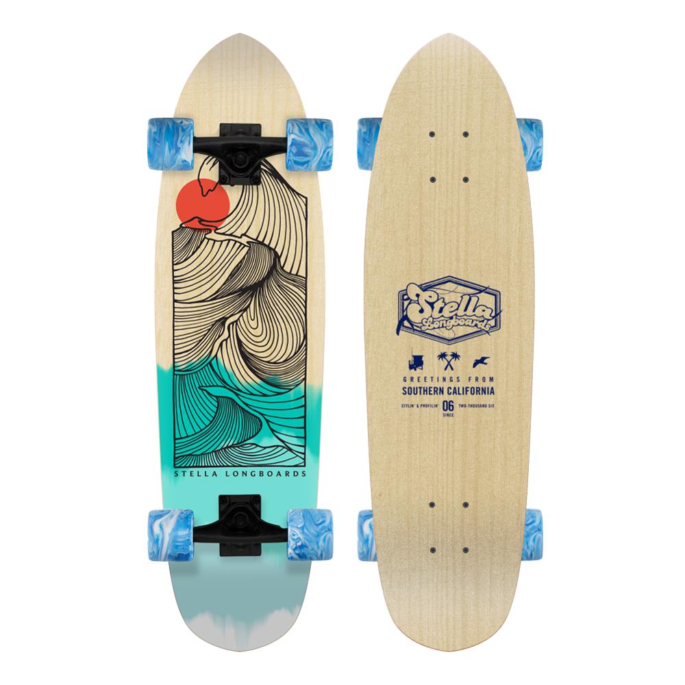 Stella Beer Runner Tropical Wave 29” Cruiser Longboard
