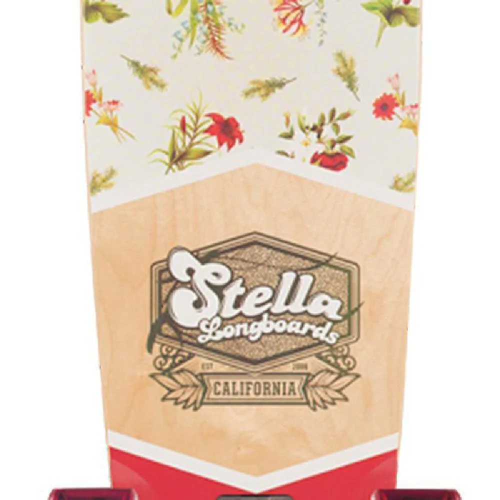 Stella Floral Kicktail 38" Longboard Skateboard - Image 4