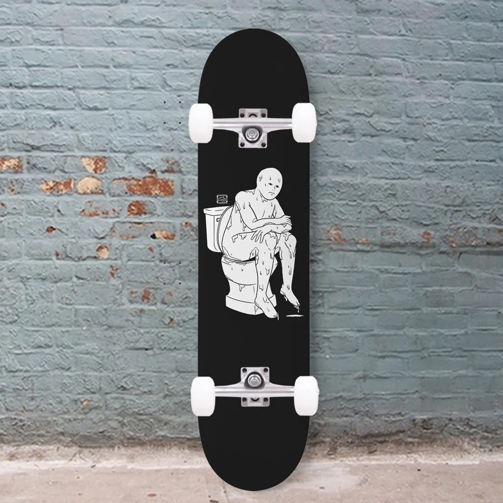 The Thinker Black 8.25" Custom Skateboard or Wall Art - Image 4