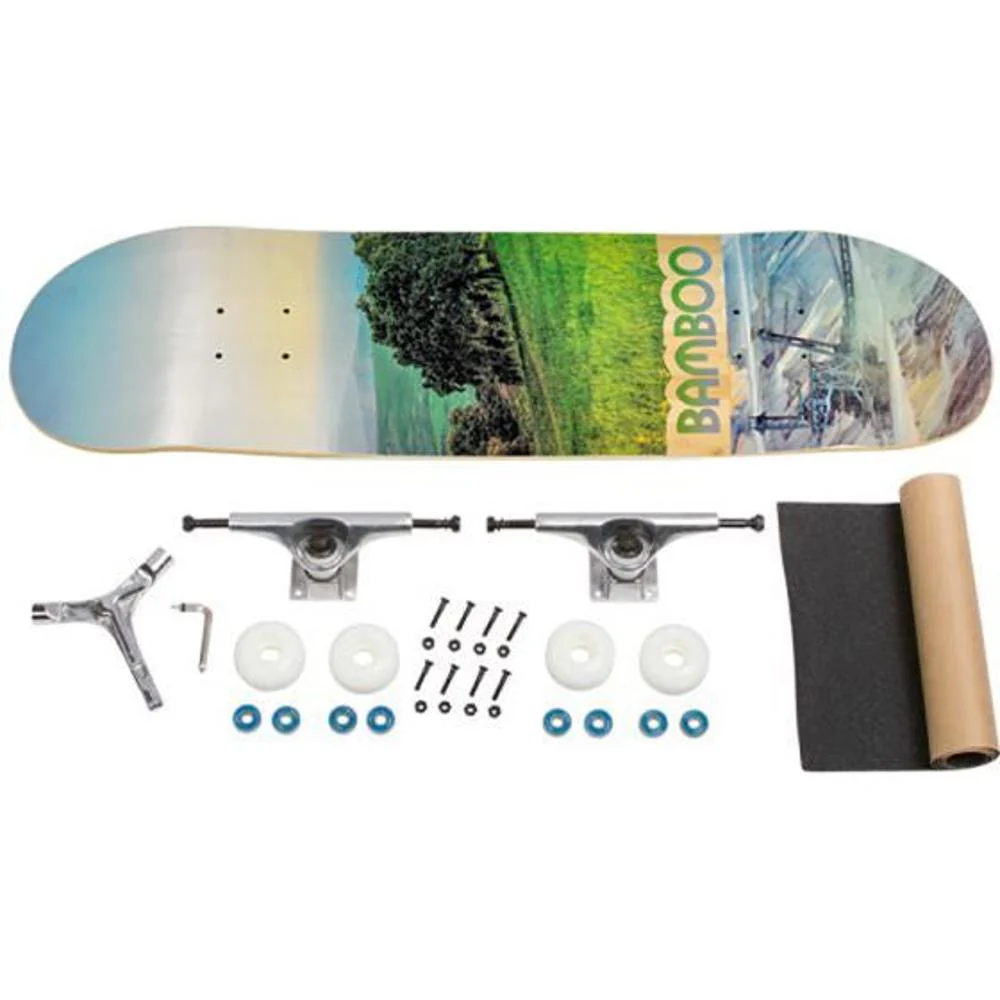 Valley Disaster Graphic Bamboo Skateboard - Image 6