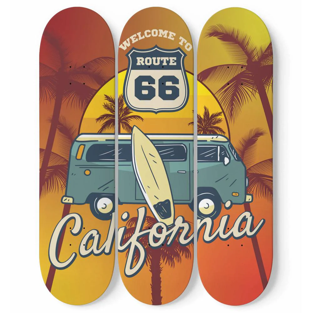 Wonderful California Skateboard Wall Art - Image 2