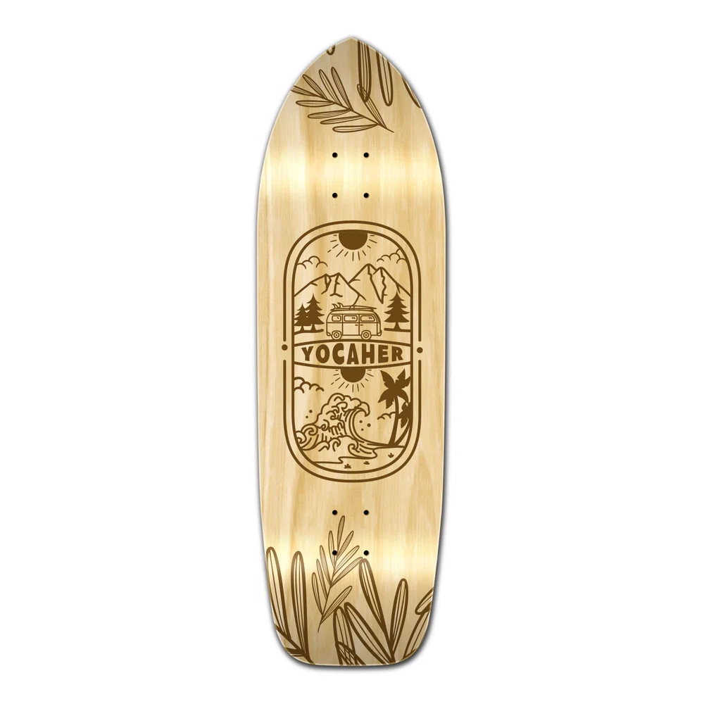 Yocaher Adventure Natural 33" Old School Longboard Deck