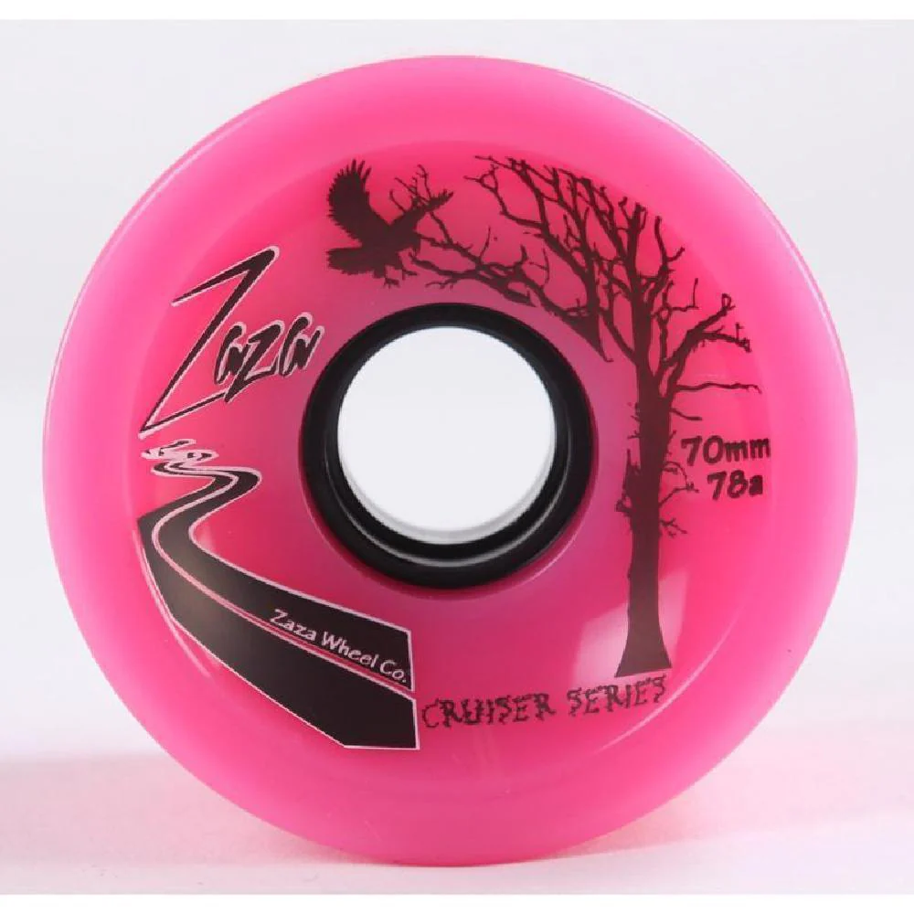 Zaza Longboard Cruiser Wheels 70mm - Bright Pink - 78a