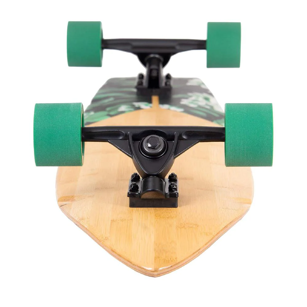 Zed Green Flora 44" Top Mount Bamboo Kicktail Longboard - Image 4