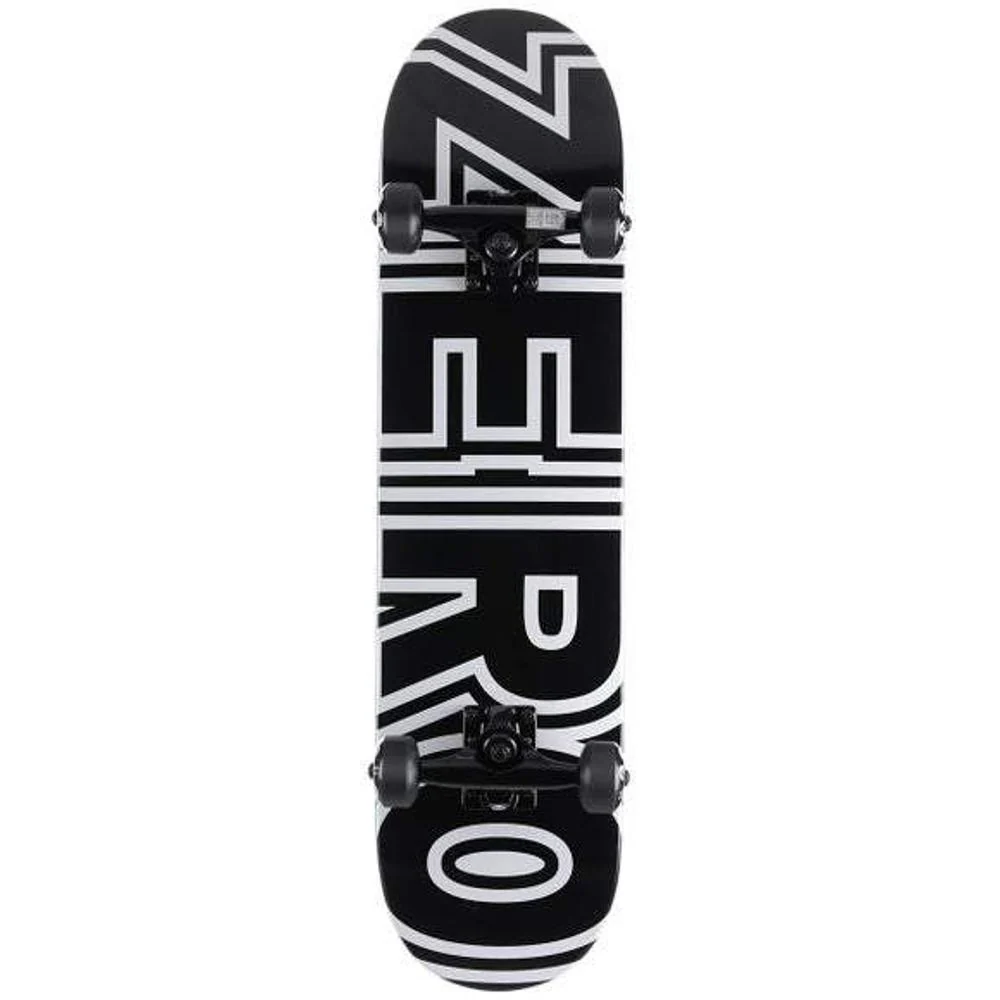 Zero Bold Black/White 7.25" Complete Skateboard